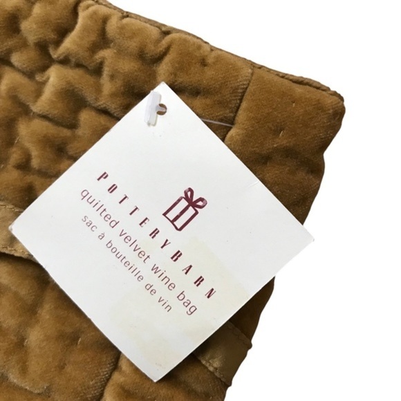 POTTERY BARN Quilted Velvet Wine Bag - Picture 3 of 3